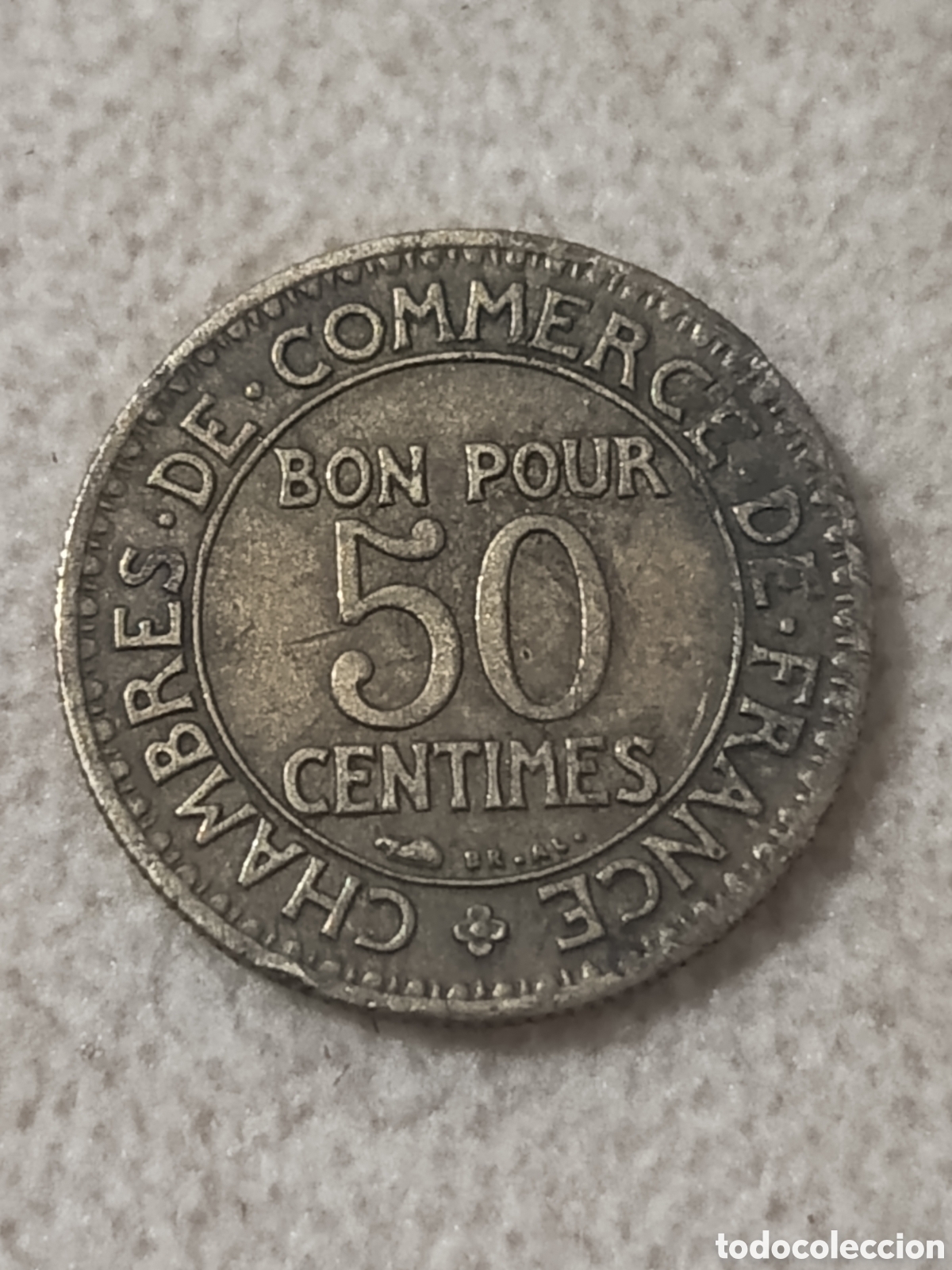 Monedas antiguas de Europa: Moneda 50 C&eacute;ntimos Francia 1925 - Foto 2