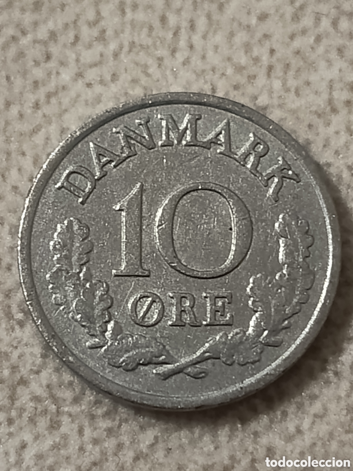 Monedas antiguas de Europa: Moneda 10 &Ouml;re Dinamarca 1965 - Foto 2