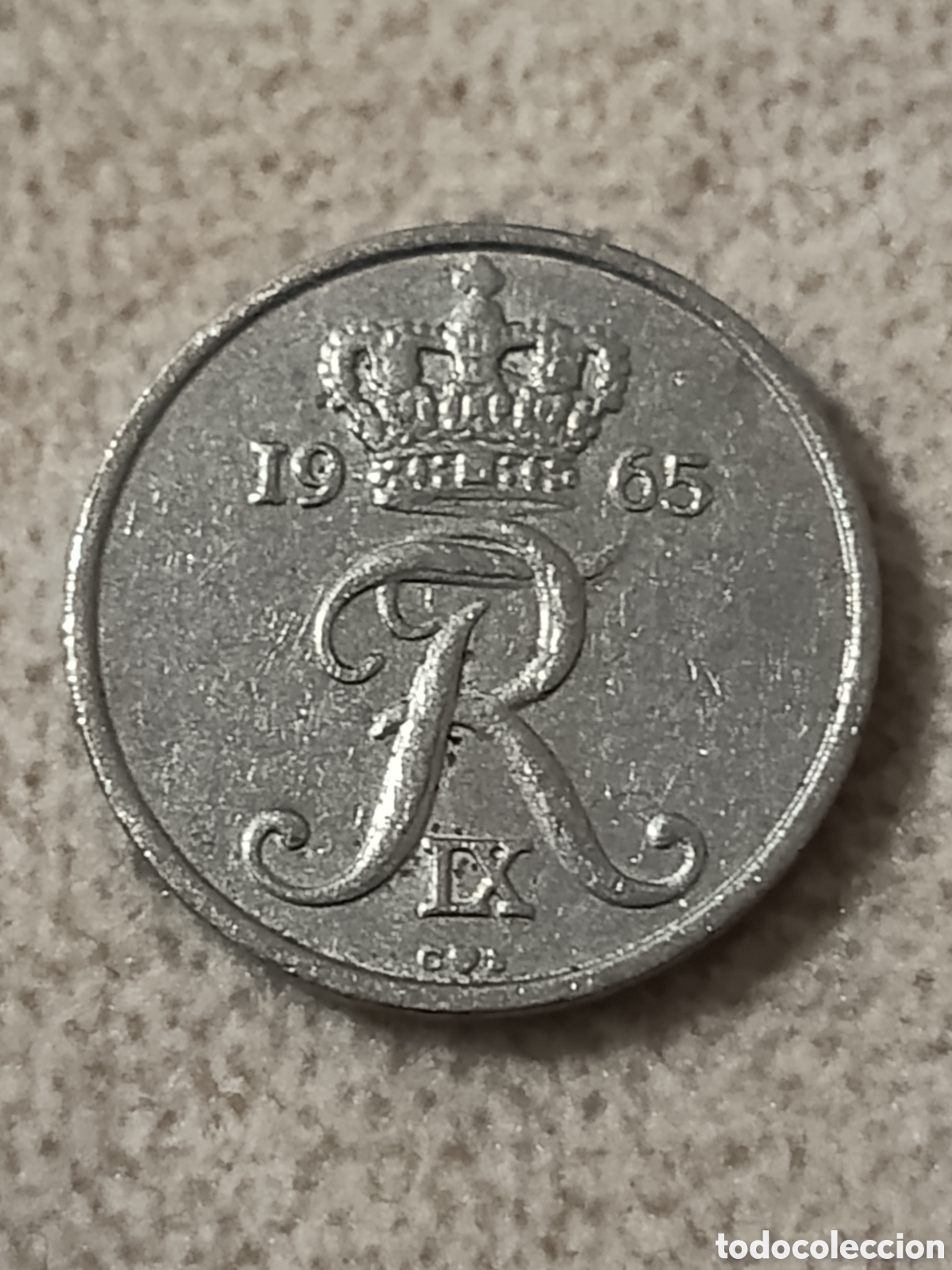 Monedas antiguas de Europa: Moneda 10 &Ouml;re Dinamarca 1965 - Foto 1
