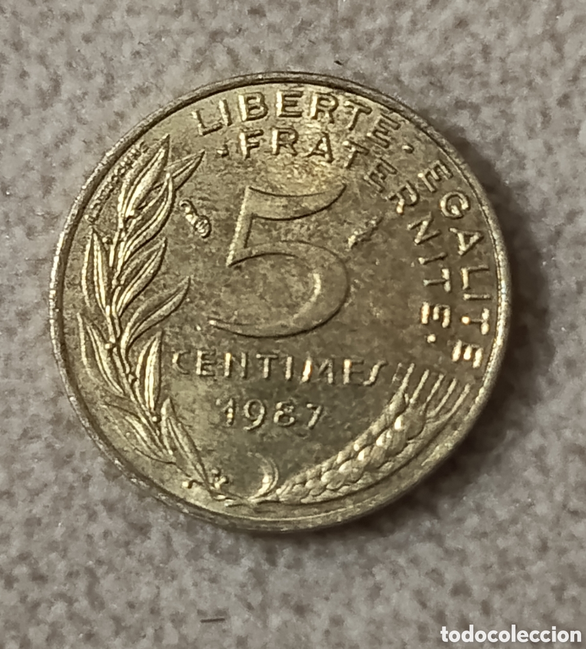 Monedas antiguas de Europa: Moneda 5 C&eacute;ntimos Francia 1987 - Foto 2