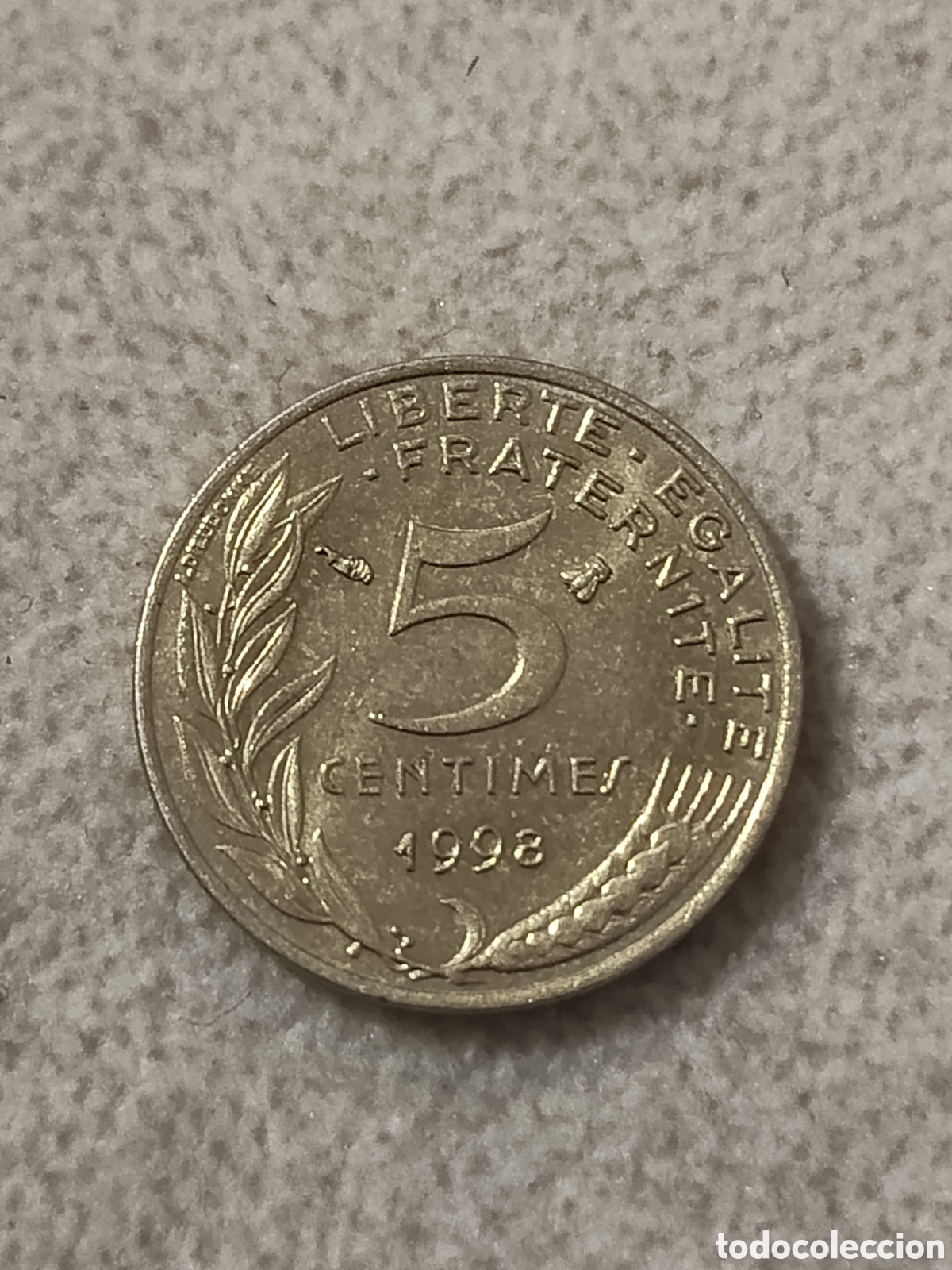 Monedas antiguas de Europa: Moneda 5 C&eacute;ntimos Francia 1998 - Foto 2