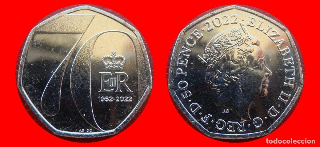 Monedas antiguas de Europa: 50 PENIQUES PENCE 2022 SIN CIRCULAR INGLATERRA REINO UNIDO-8260SC
