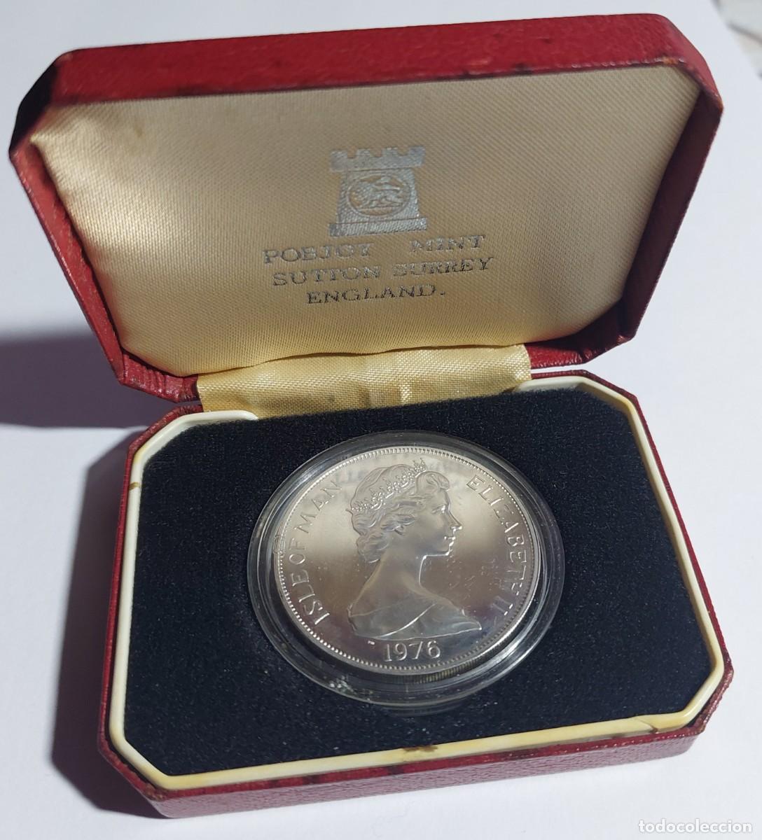 Monedas antiguas de Europa: MONEDA DE PLATA PROOF ( ISLA DE MAN ) 1976 - Foto 1