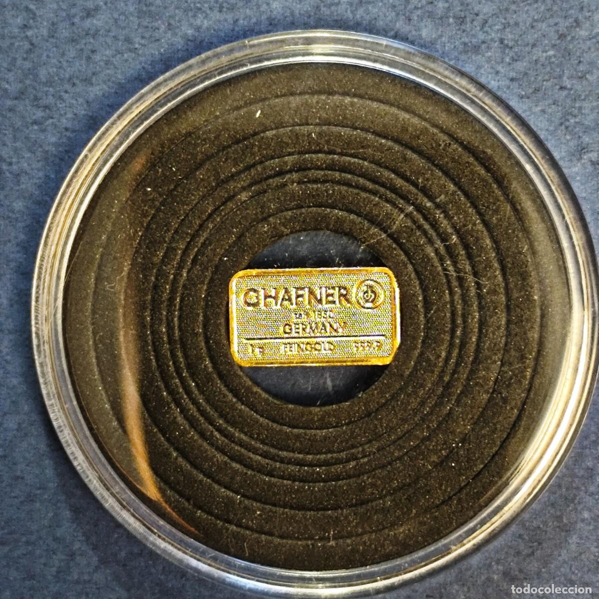 Monedas antiguas de Europa: LINGOTE DE ORO PURO 24.KTS. MACIZO DE 1 GRM. LEY 999.9 CHAFNER GERMANY