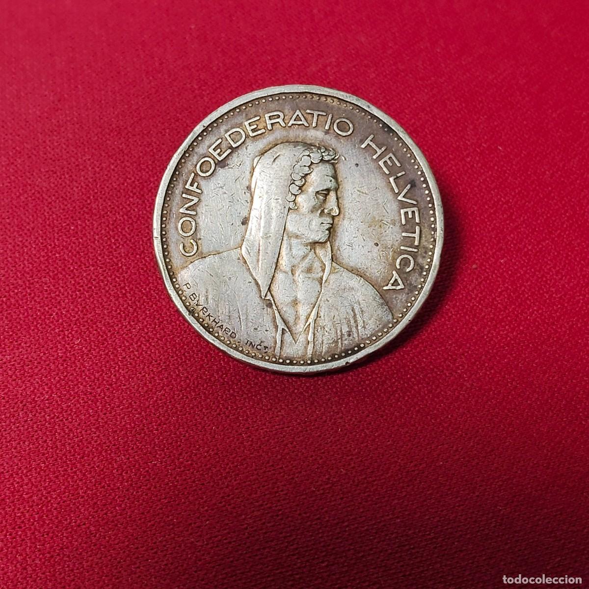 Monedas antiguas de Europa: MONEDA DE 5 FRANCOS DE SUIZA DEL A&Ntilde;O 1933.DE PLATA.ORIGINAL%