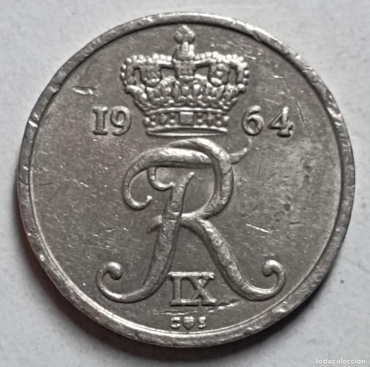 Monedas antiguas de Europa: Moneda de Dinamarca 10 ore de 1964 - Foto 1