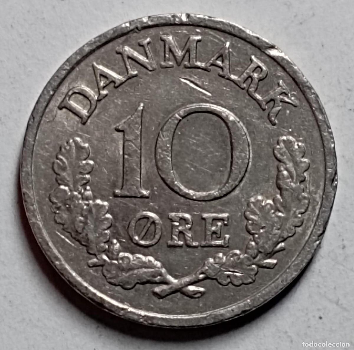 Monedas antiguas de Europa: Moneda de Dinamarca 10 ore de 1964 - Foto 2