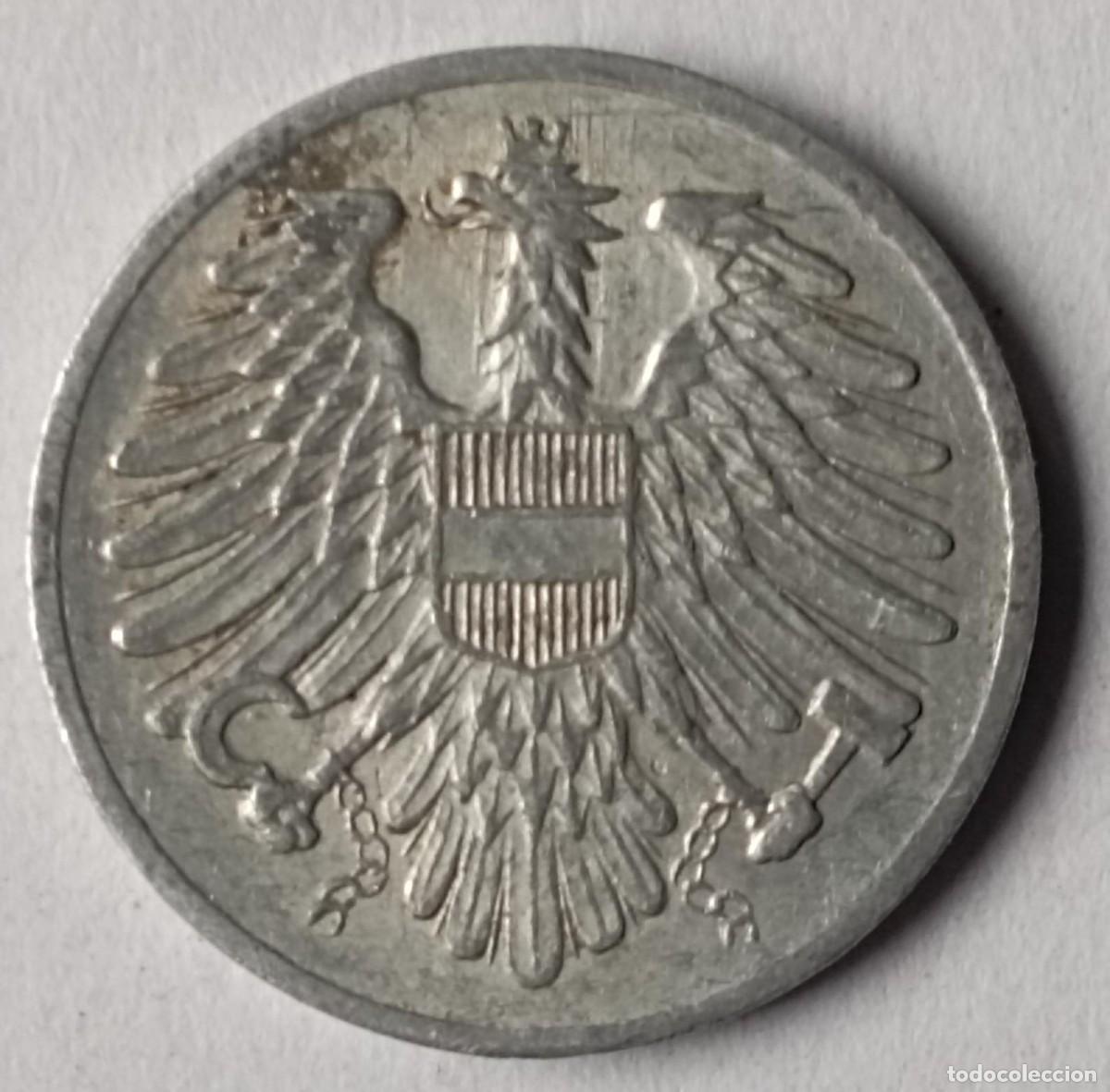 Monedas antiguas de Europa: Moneda de Austria 2 groschen de 1957 - Foto 2