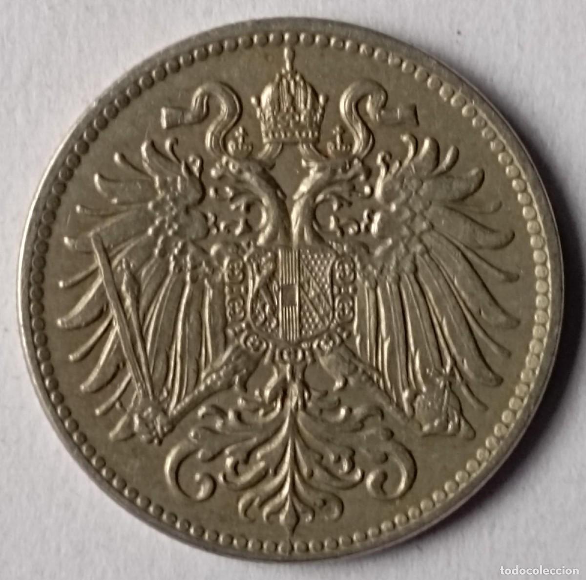 Monedas antiguas de Europa: Moneda de Austria 10 heller de 1915 - Foto 2