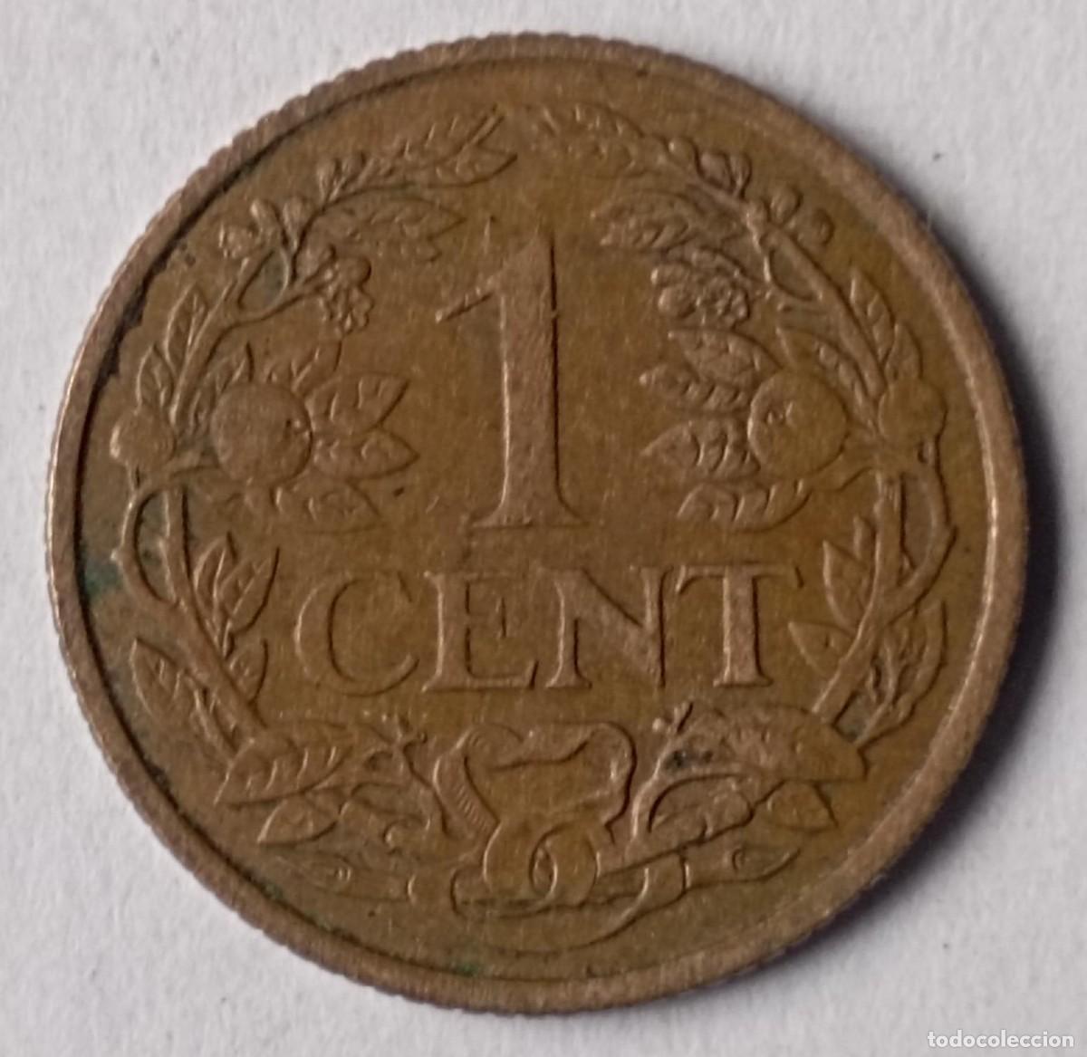 Monedas antiguas de Europa: Moneda de Holanda 1 c&eacute;ntimo de 1960 - Foto 2