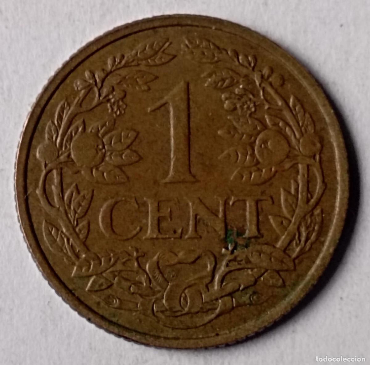 Monedas antiguas de Europa: Moneda de Holanda 1 c&eacute;ntimo de 1959 - Foto 2