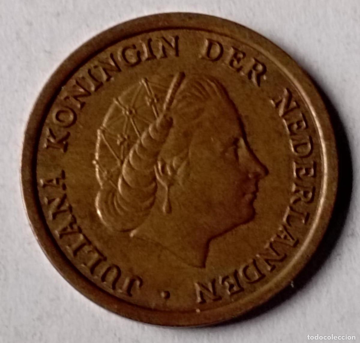 Monedas antiguas de Europa: Moneda de Holanda 1 c&eacute;ntimo de 1960 - Foto 2