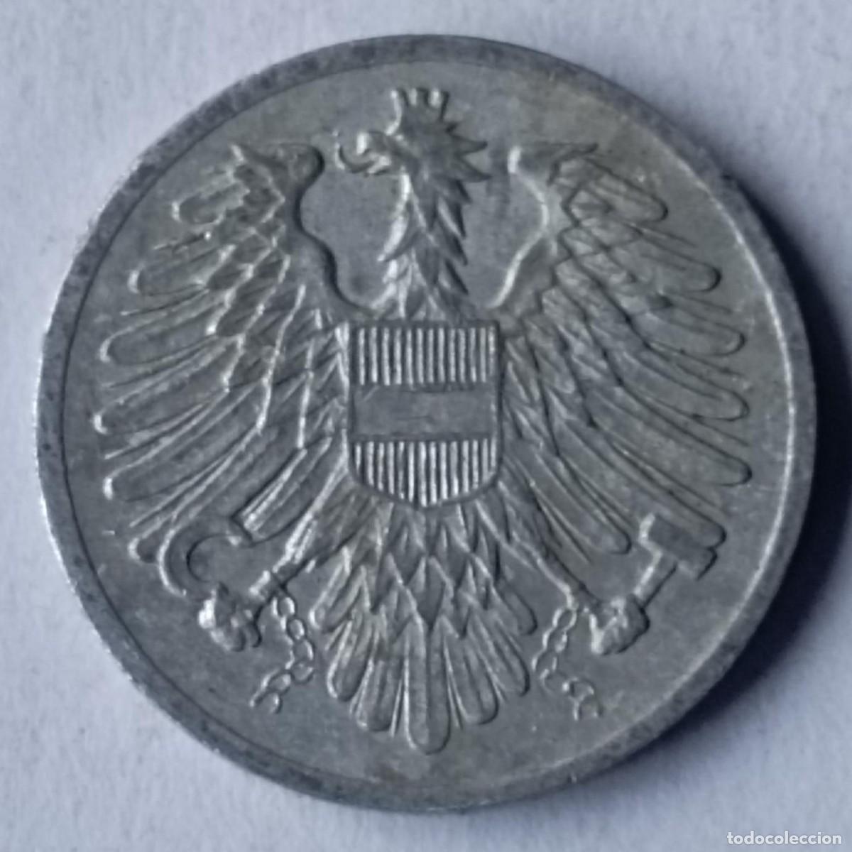 Monedas antiguas de Europa: Moneda de Austria 2 groschen de 1954 - Foto 2