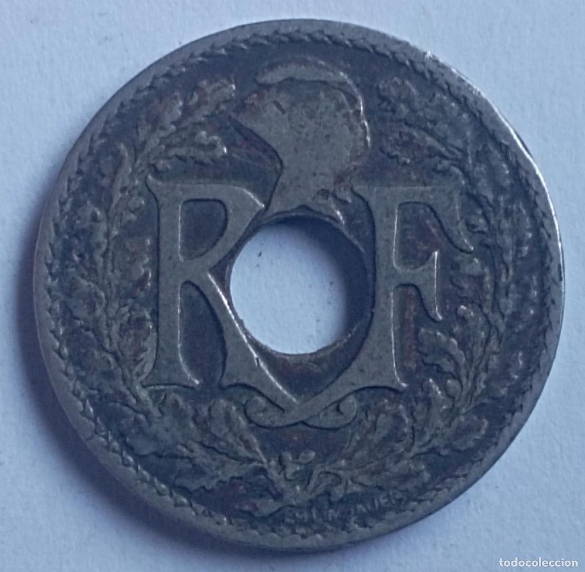 Monedas antiguas de Europa: Moneda de Francia 10 c&eacute;ntimos de 1918 - Foto 2