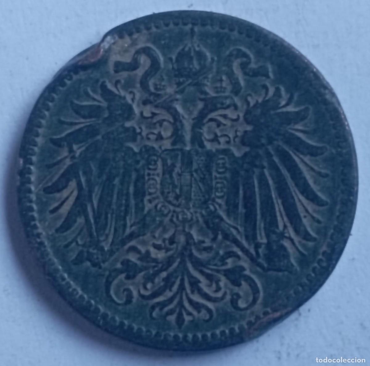 Monedas antiguas de Europa: Moneda de Austria 2 heller de 1912 - Foto 2