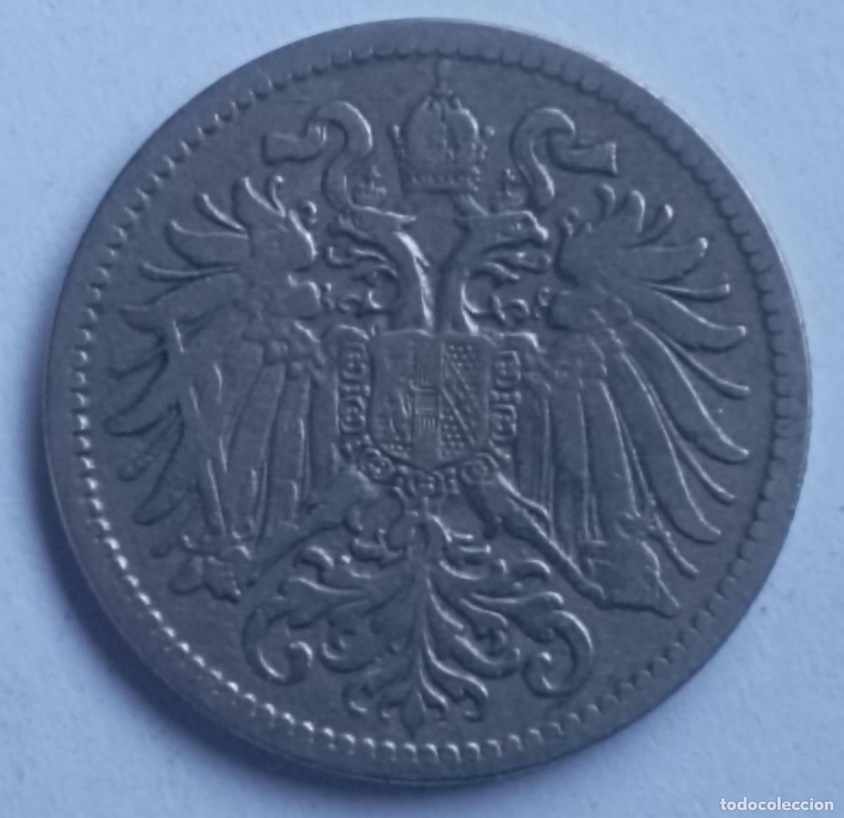 Monedas antiguas de Europa: Moneda de Austria 10 heller de 1895 - Foto 2