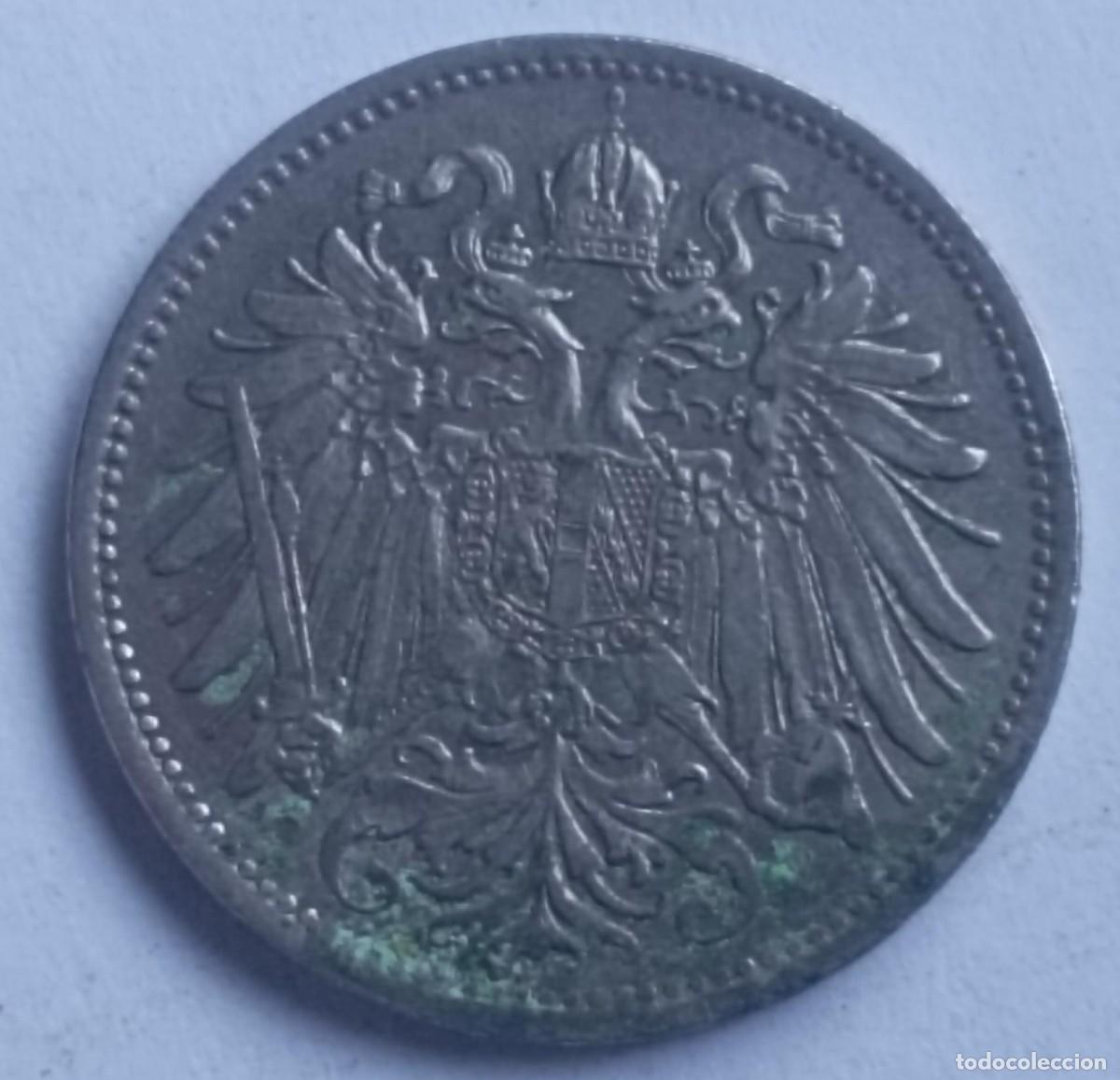 Monedas antiguas de Europa: Moneda de Austria 20 heller de 1893 - Foto 2