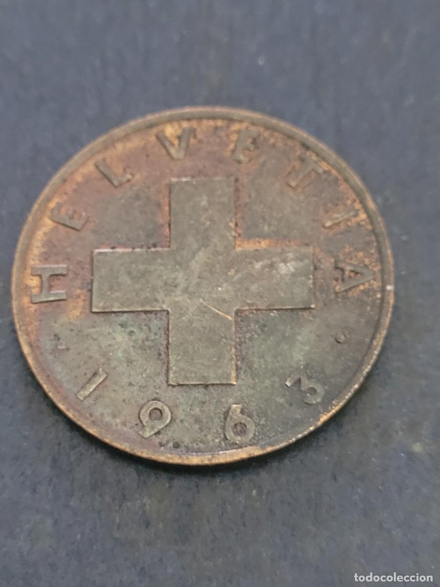 Monedas antiguas de Europa: Moneda 2 c&eacute;ntimos 1963 Suiza - Foto 1