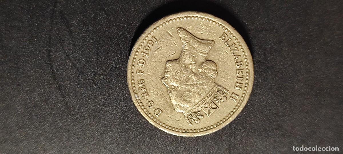 Monedas antiguas de Europa: MONEDA DE INGLATERRA 1 LIBRA 1991 BC - Foto 2