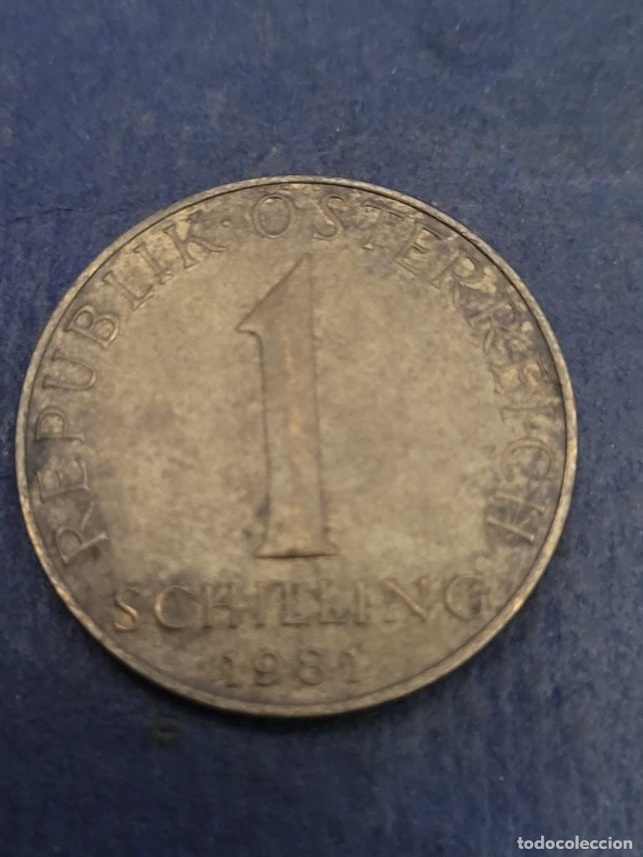Monedas antiguas de Europa: Moneda 1 chel&iacute;n 1981 Austria - Foto 2