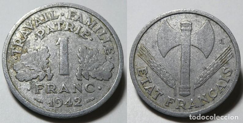 Monete antiche di Europa: MONEDA DE FRANCIA 1 FRANCO 1942