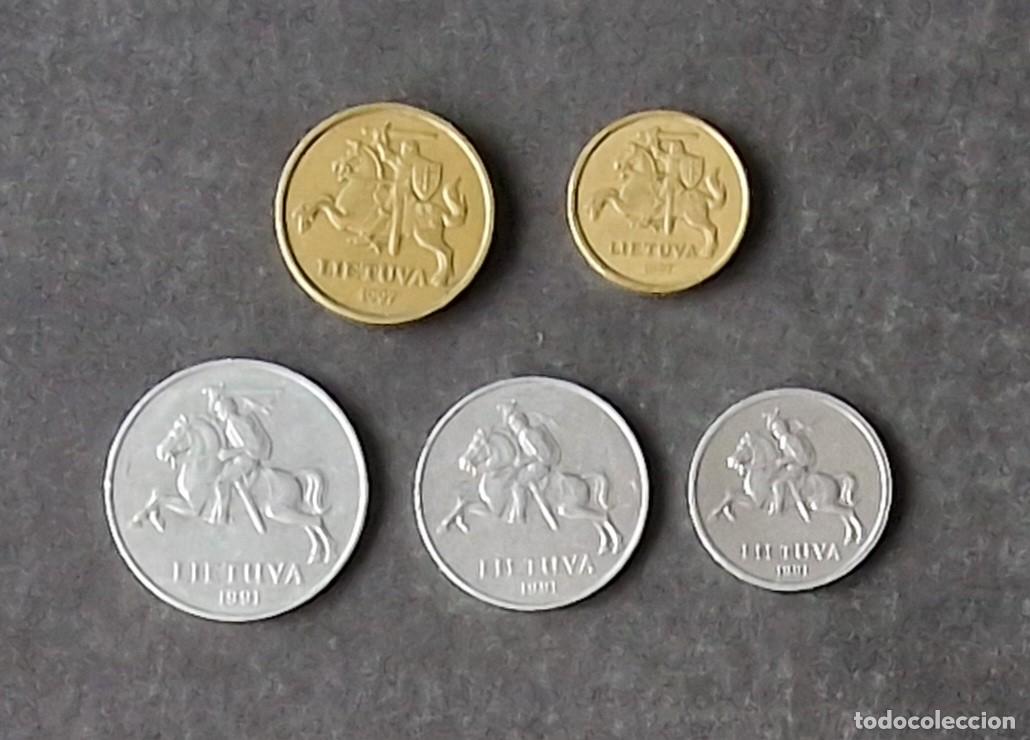 Monedas antiguas de Europa: 5 MONEDAS DE LITUANIA DE DIFERENTE MODELO (1) - Foto 2