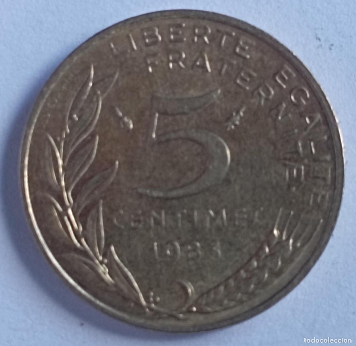 Monedas antiguas de Europa: Moneda de Francia 5 c&eacute;ntimos 1983 - Foto 1