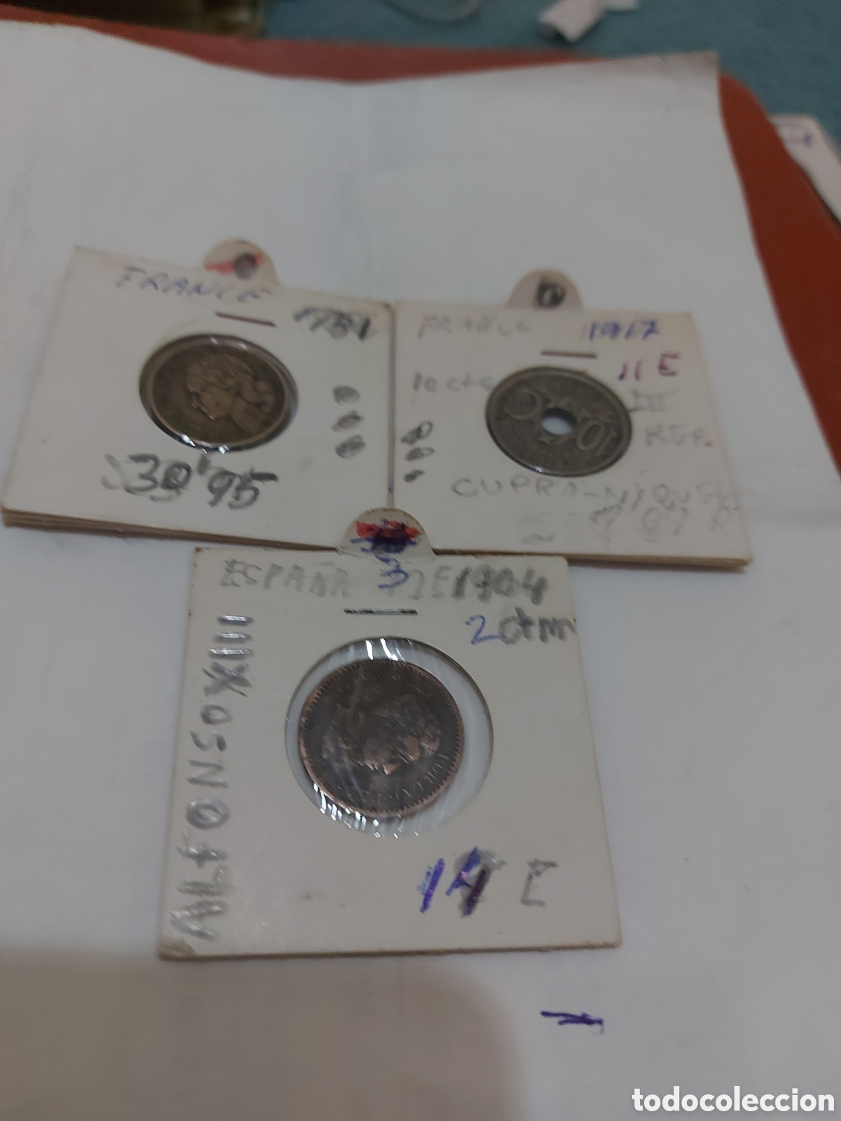 Monedas antiguas de Europa: 2 monedas de Francia a - Foto 1