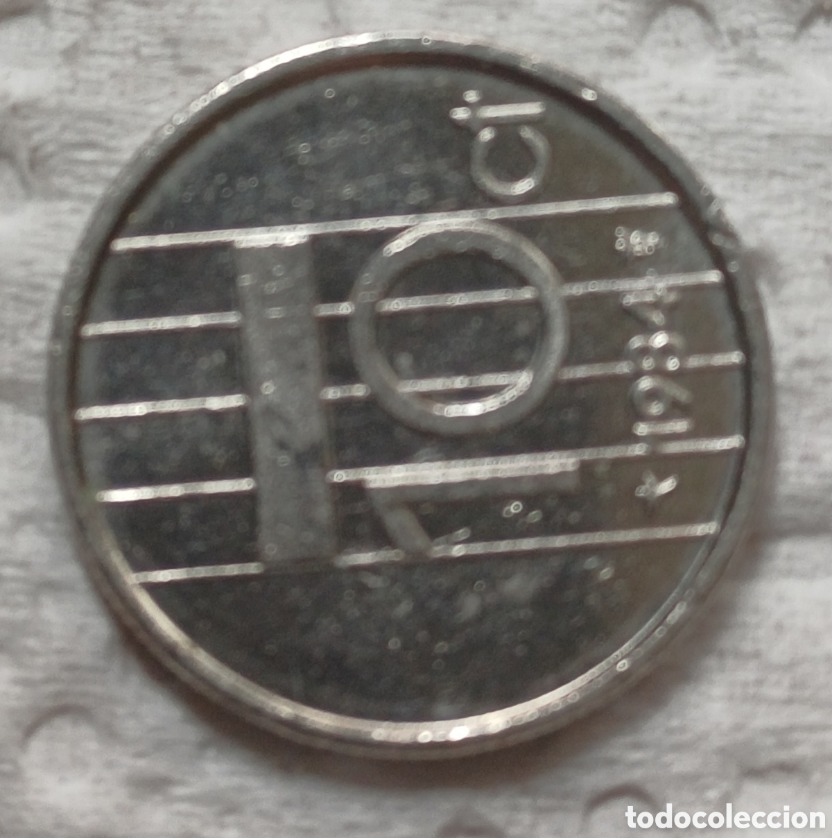 Monedas antiguas de Europa: Moneda10 ct, error acu&ntilde;acion menos cuarto - Foto 3