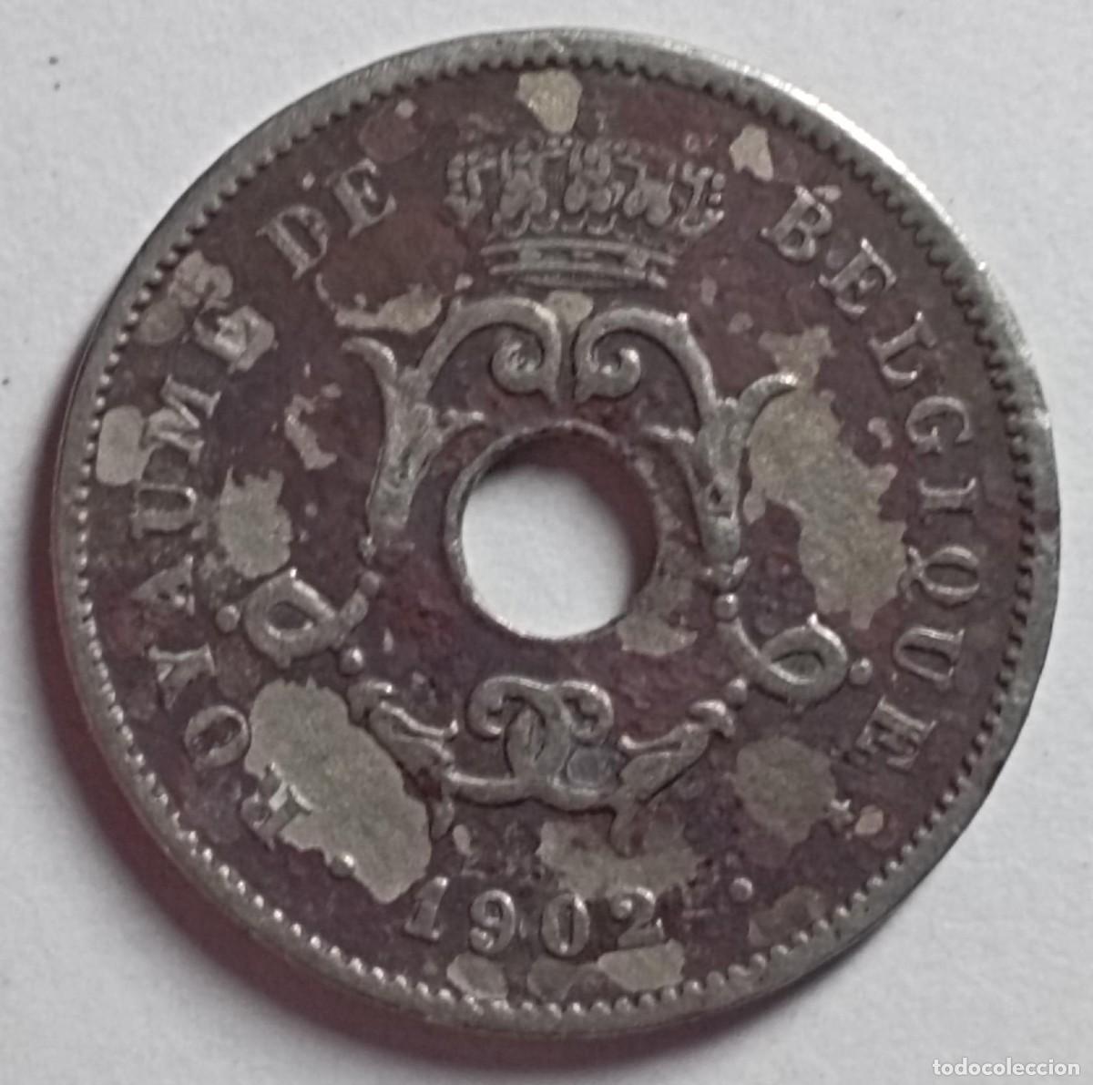 Monedas antiguas de Europa: Moneda de B&eacute;lgica 10 c&eacute;ntimos de 1902 - Foto 1