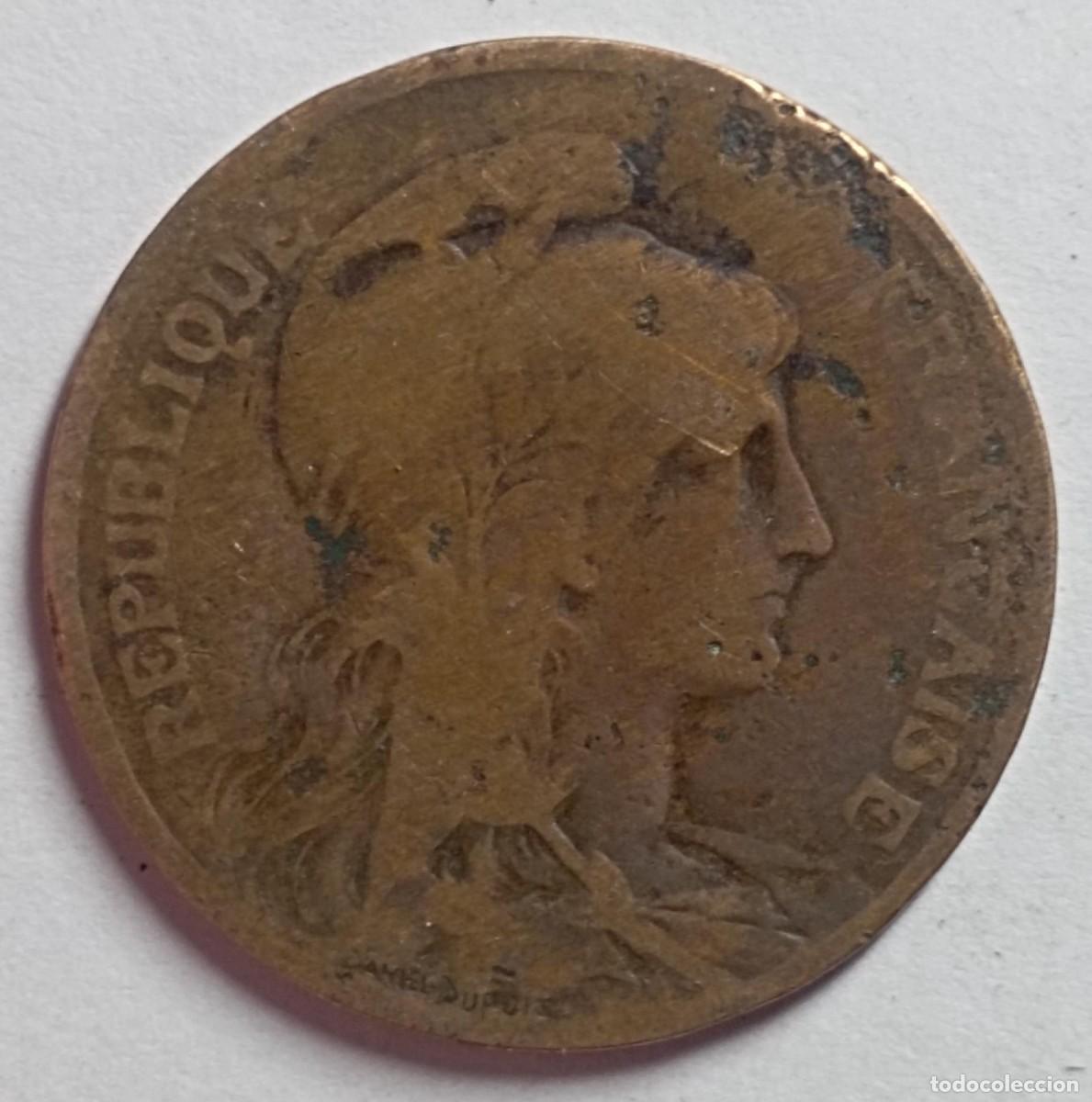Monedas antiguas de Europa: Moneda de Francia 5 c&eacute;ntimos de 1900 - Foto 1