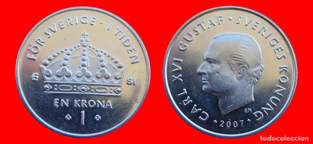Monedas antiguas de Europa: 1 CORONA 2007 SUECIA-141435