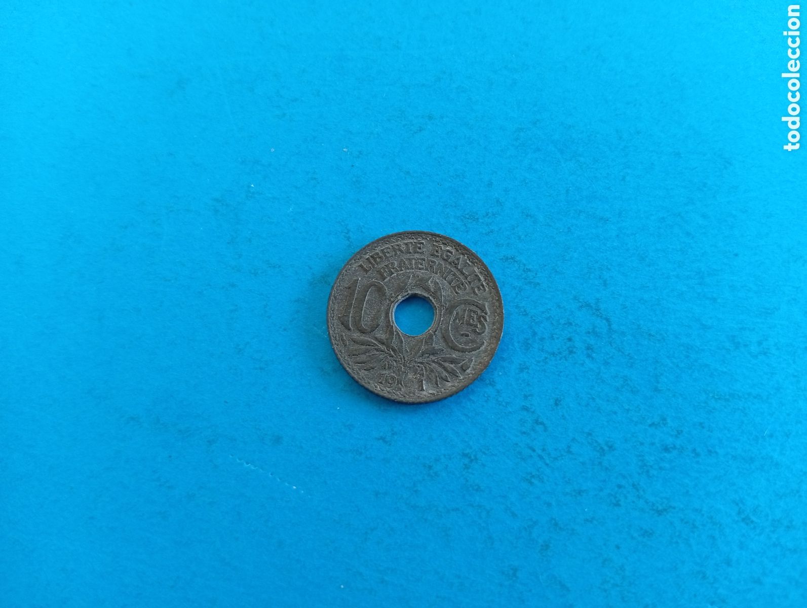 Monedas antiguas de Europa: 10 centimes de Francia 1941