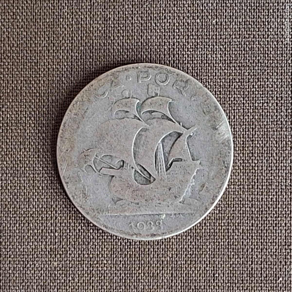 Old Coins of Europe: Moneda 5 Cinco escudos &bull; Portugal &bull; 1933
