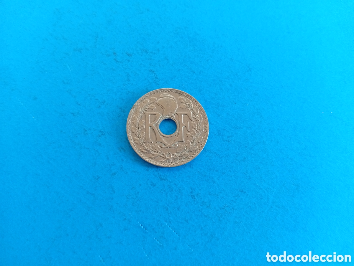 Monedas antiguas de Europa: 25 centimes de Francia 1938 - Foto 2