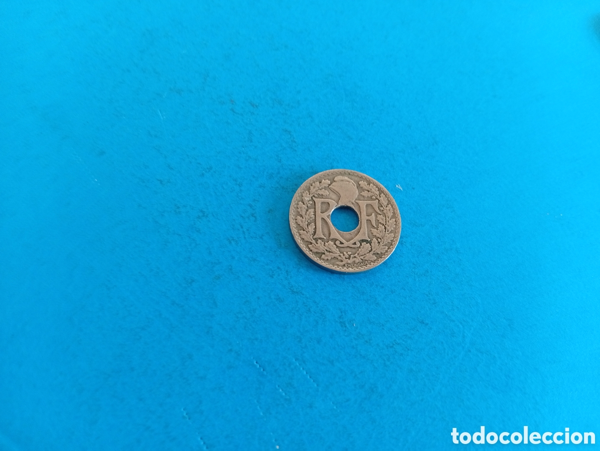Monedas antiguas de Europa: 10 centimes de Francia 1924 - Foto 2