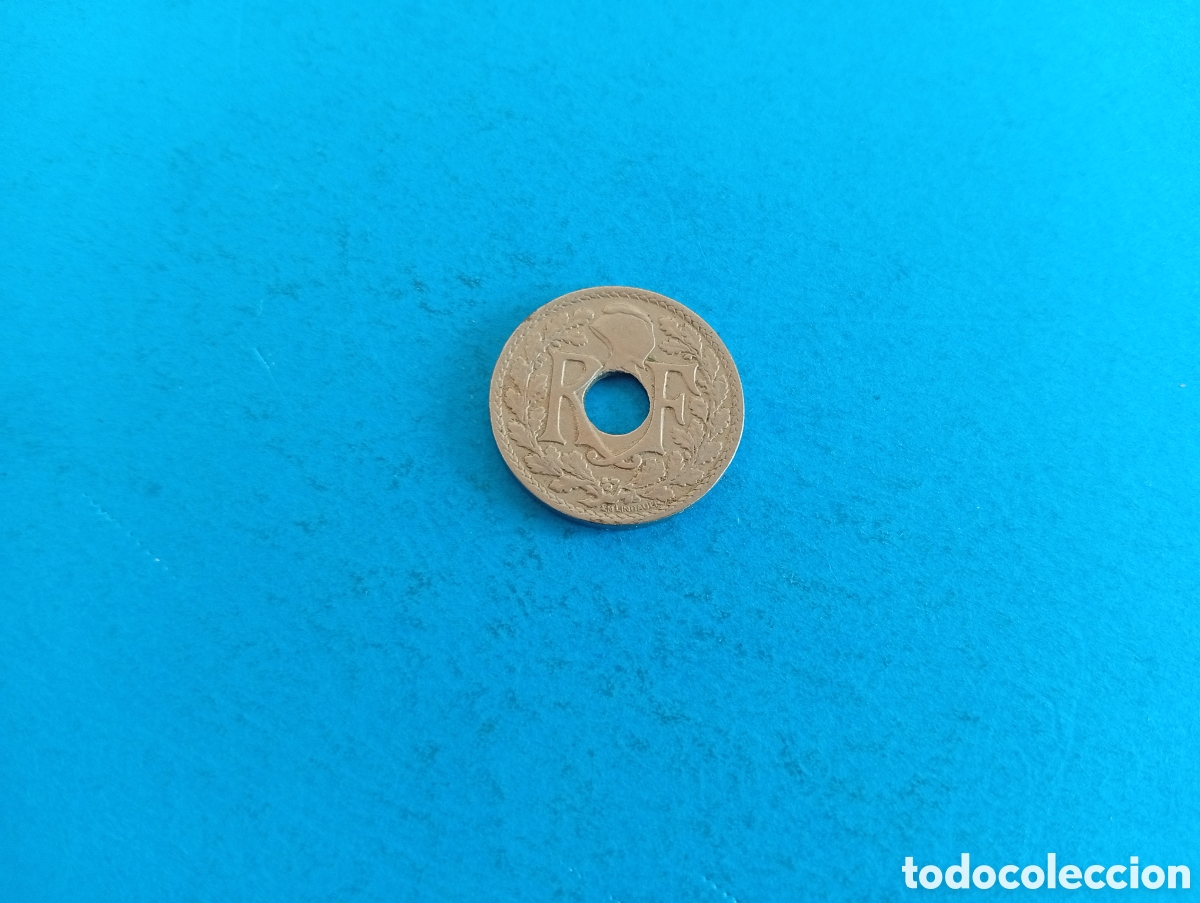 Monedas antiguas de Europa: 10 centimes de Francia 1925 - Foto 2
