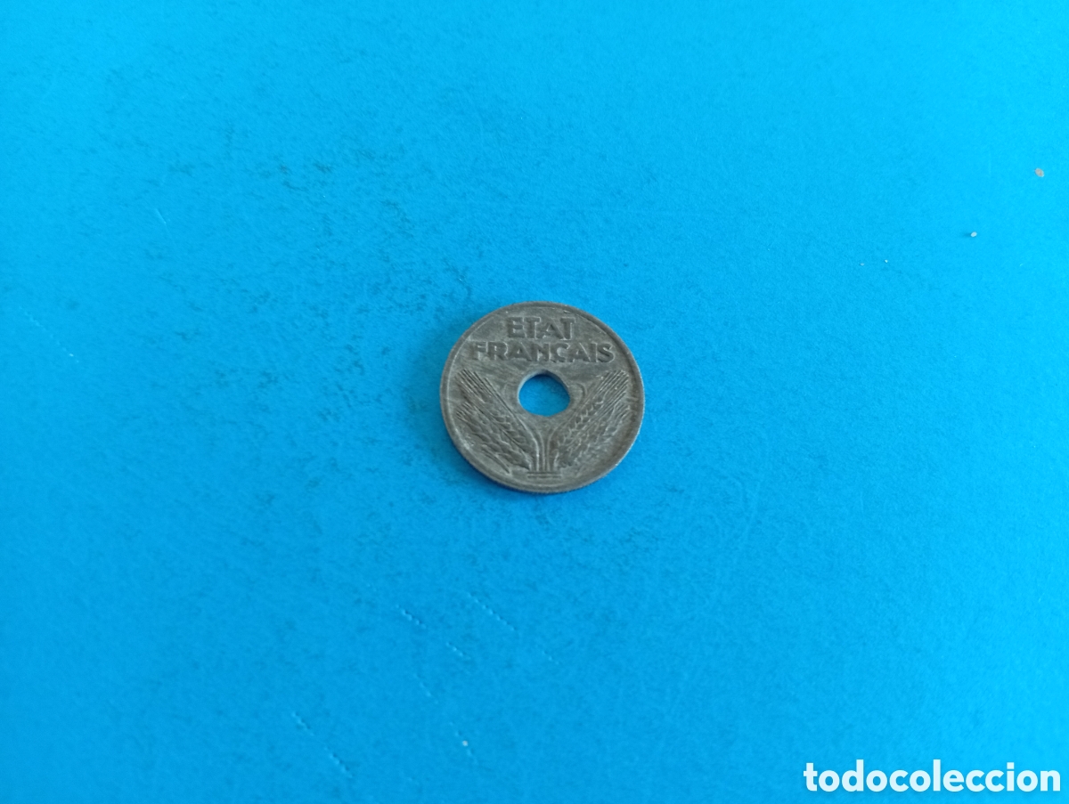 Monedas antiguas de Europa: 10 centimes de Francia 1941 - Foto 2
