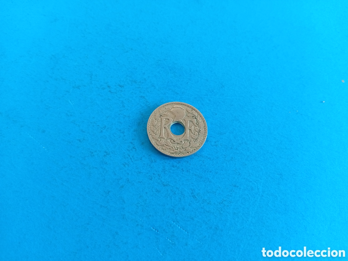 Monedas antiguas de Europa: 10 centimes de Francia 1920 - Foto 2