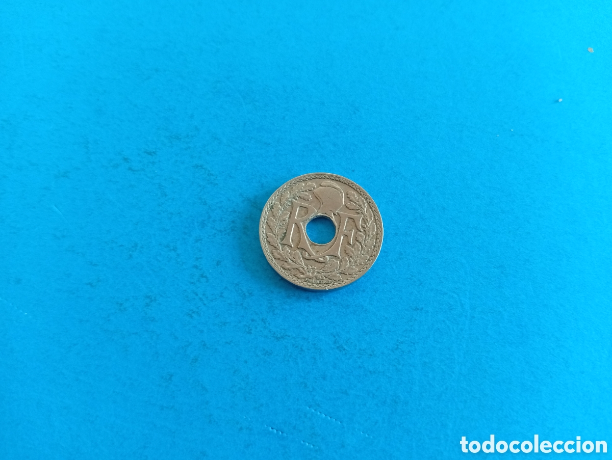 Monedas antiguas de Europa: 10 centimes de Francia 1936 - Foto 2