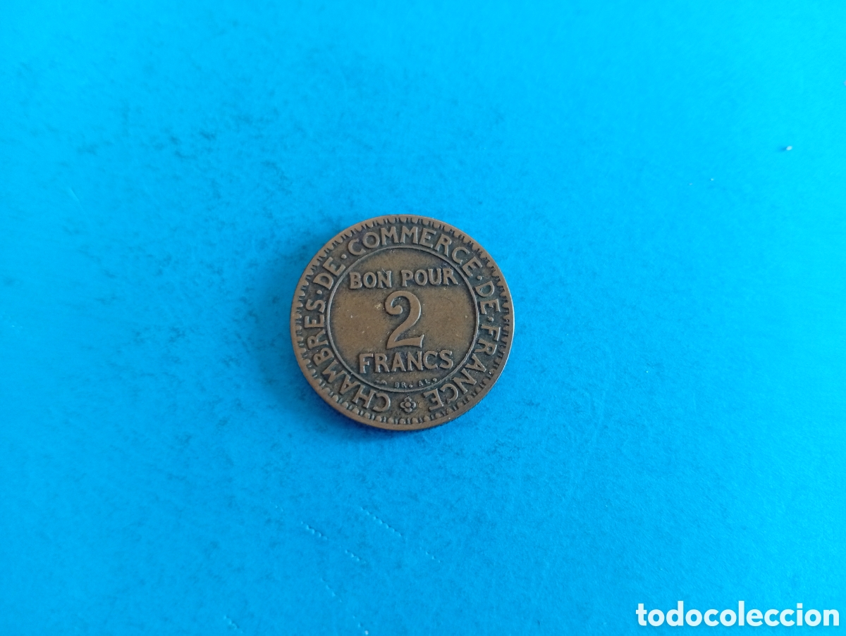 Monedas antiguas de Europa: 2 francos de Francia 1923 - Foto 2
