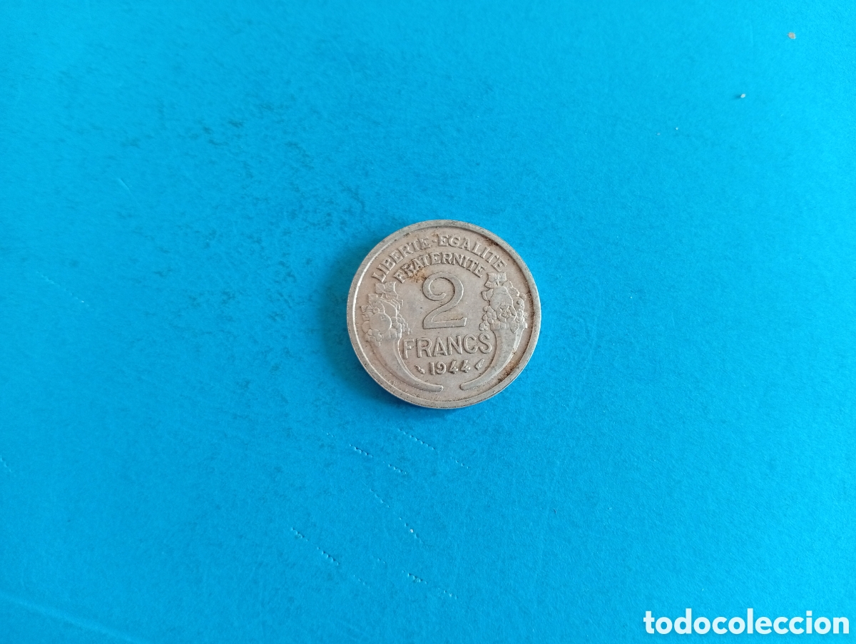 Monedas antiguas de Europa: 2 francos de Francia 1944 - Foto 1