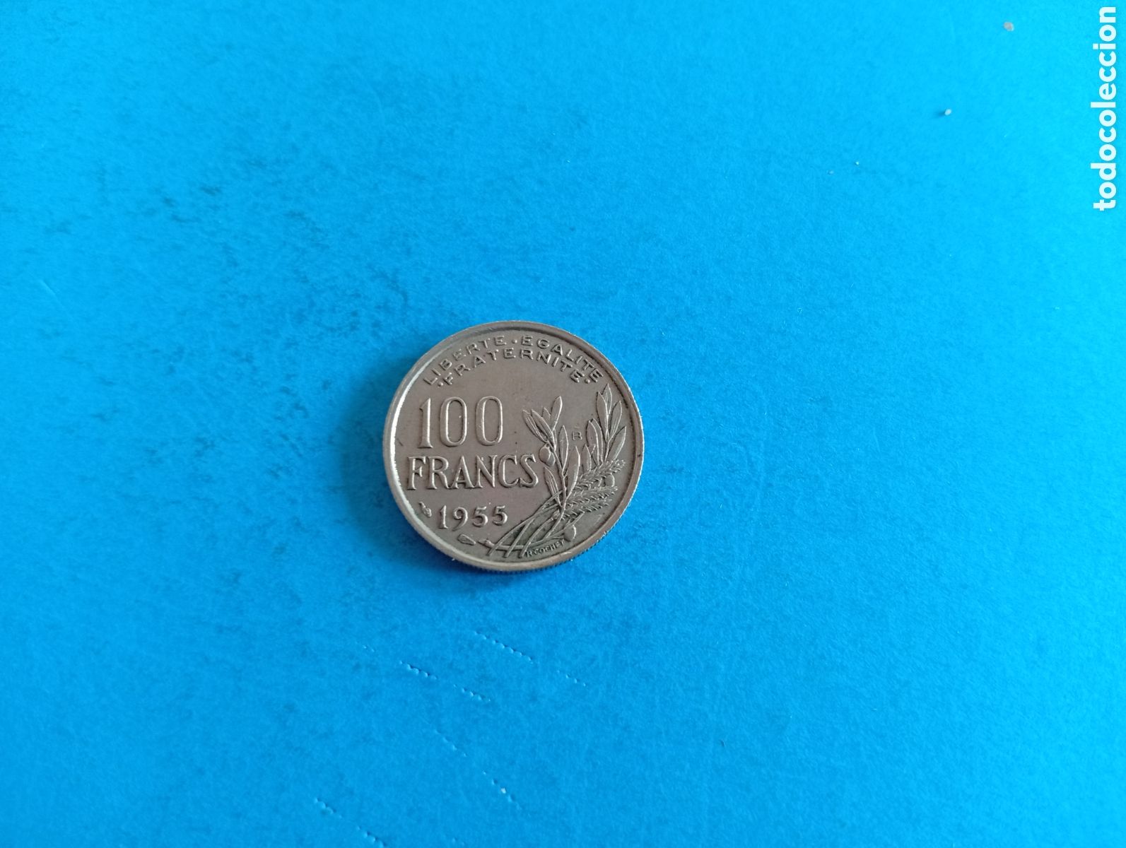 Moedas antigas da Europa: 100 francos de Francia 1955