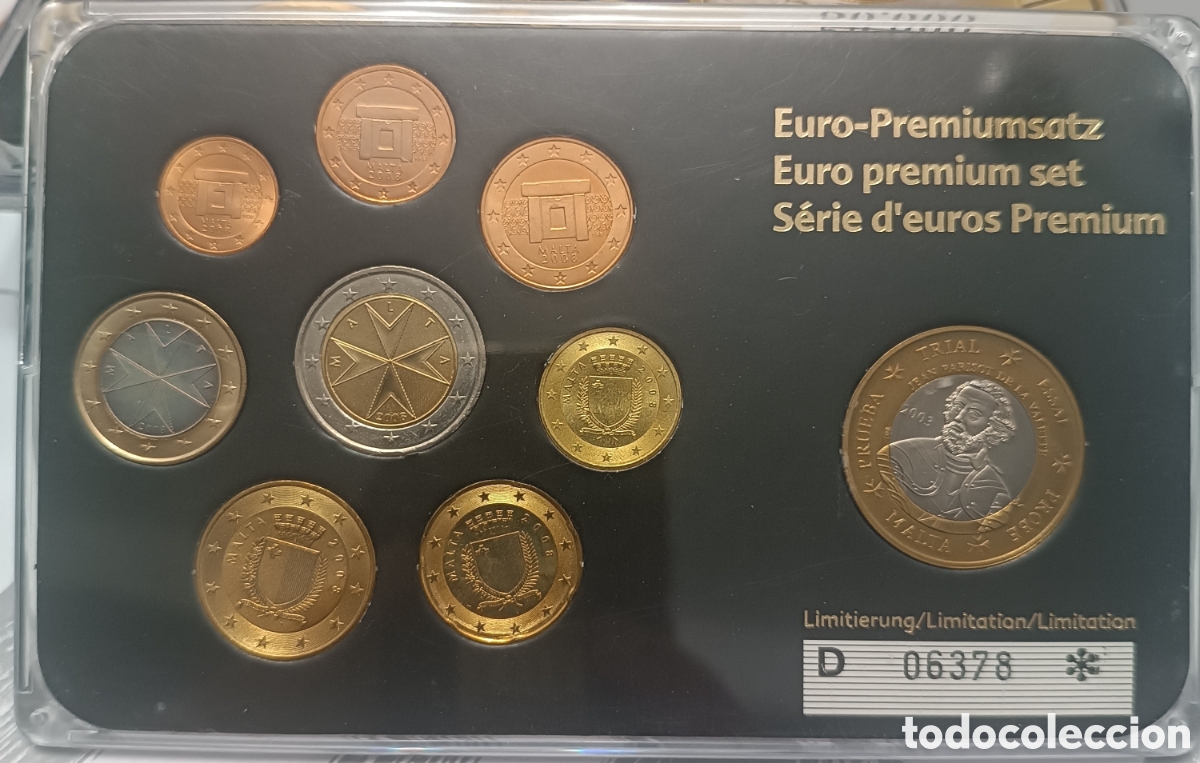 Monete antiche di Europa: Set 8 monedas Malta 2008 + Sp&eacute;cimen/Prueba 1&euro; de 2003