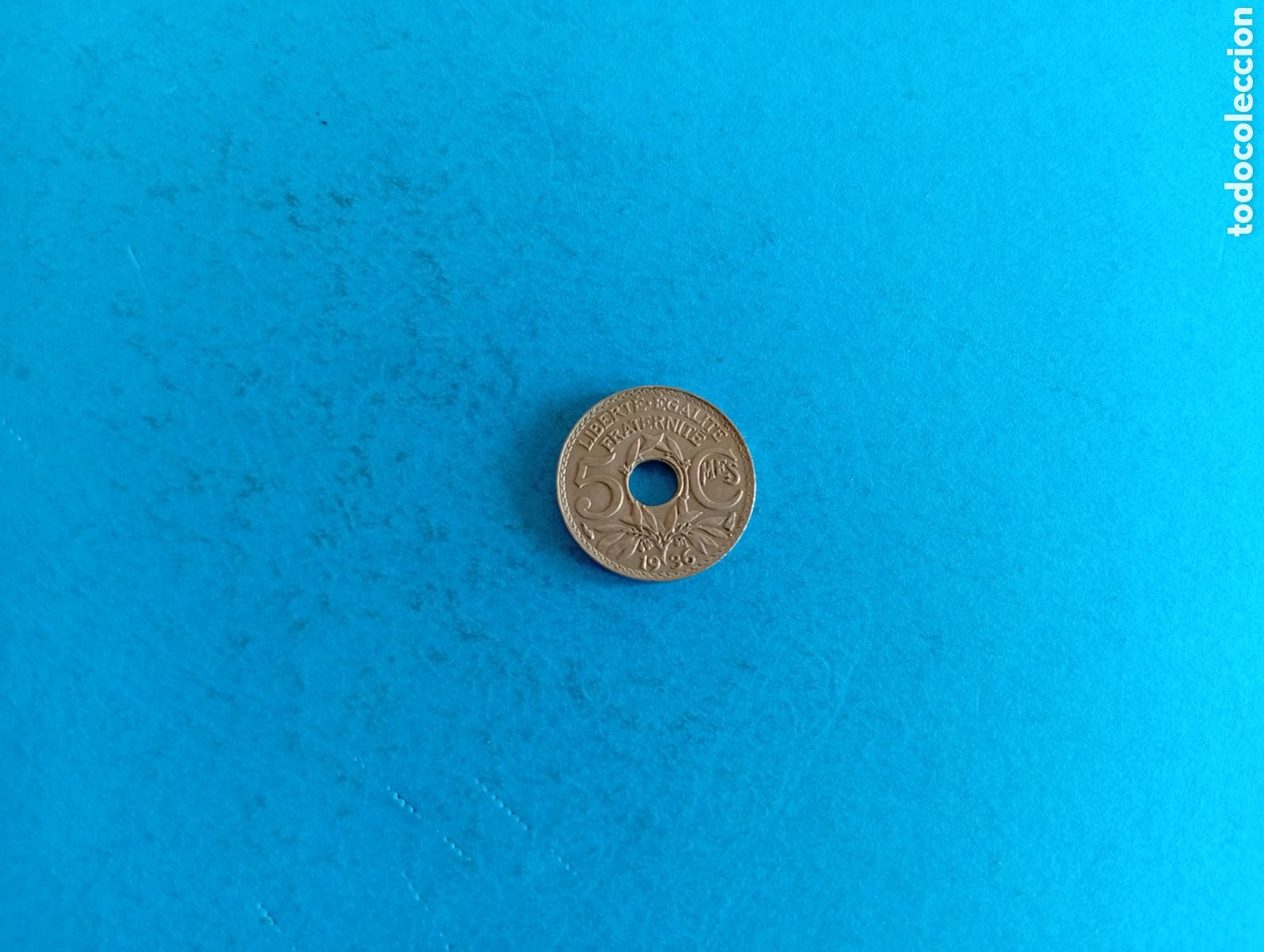 Monedas antiguas de Europa: 5 centimes de Francia 1936