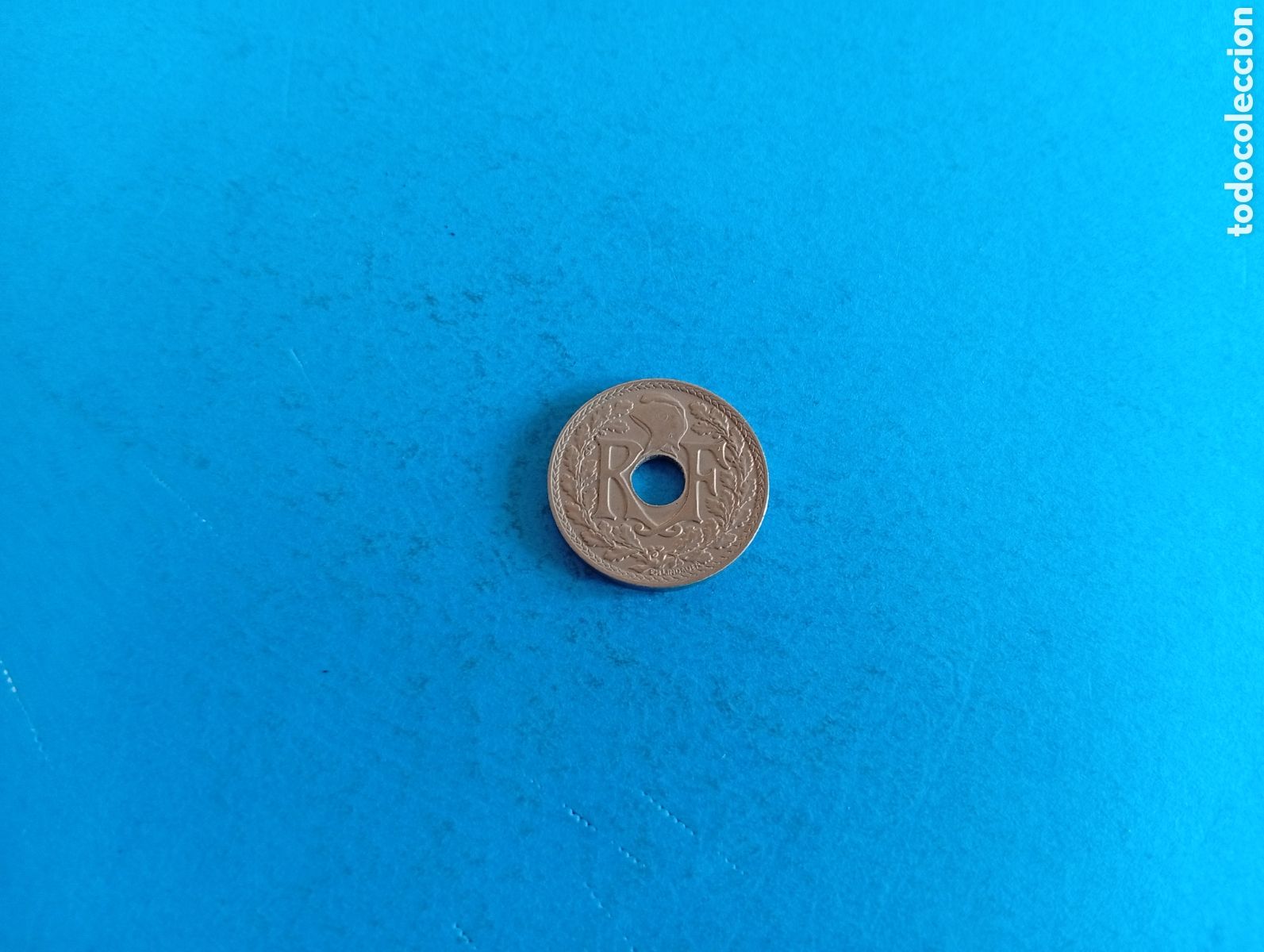 Monedas antiguas de Europa: 10 centimes de Francia 1938 - Foto 2