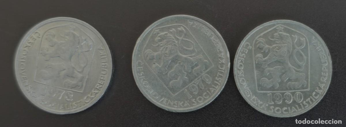 Monnaies anciennes de Europe: 3 MONEDAS DE CHECOSLOVAQUIA 1978/ 79 / 90 - 5 HALERU