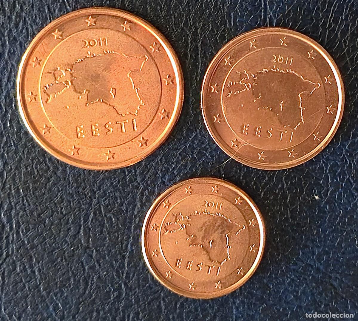 Monnaies anciennes de Europe: MONEDAS ESTONIA 2011 - 1, 2 y 5 CTS