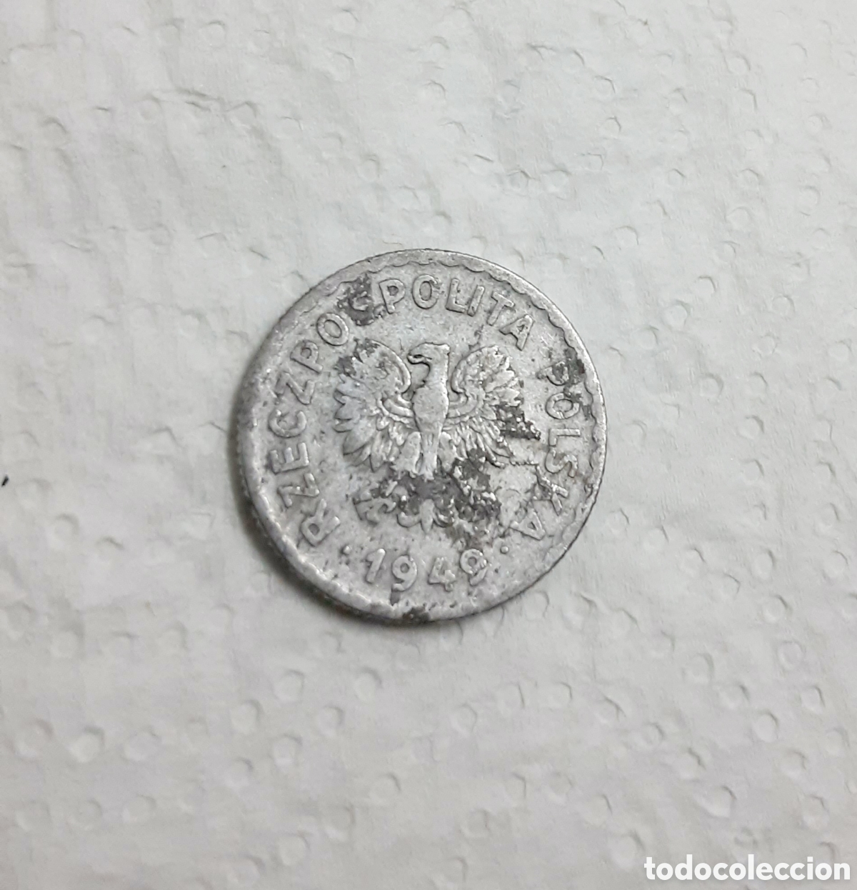 Old Coins of Europe: Moneda 1 Zt 1949 Polonia, circulada