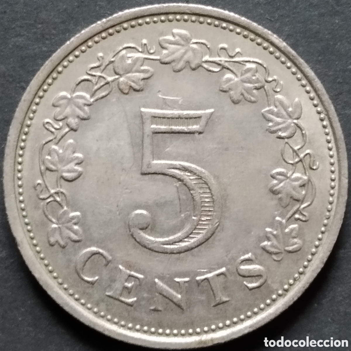 Monedas antiguas de Europa: MONEDA - MALTA 5 CENTS 1972